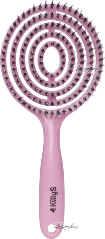 KillyS - Ovalo Flexi Hair Brush - Duża, owalna szczotka do włosów - Różowa