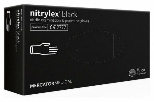 Rękawice Nitrylowe 100 sztuk / Czarne / Nitrylex Black