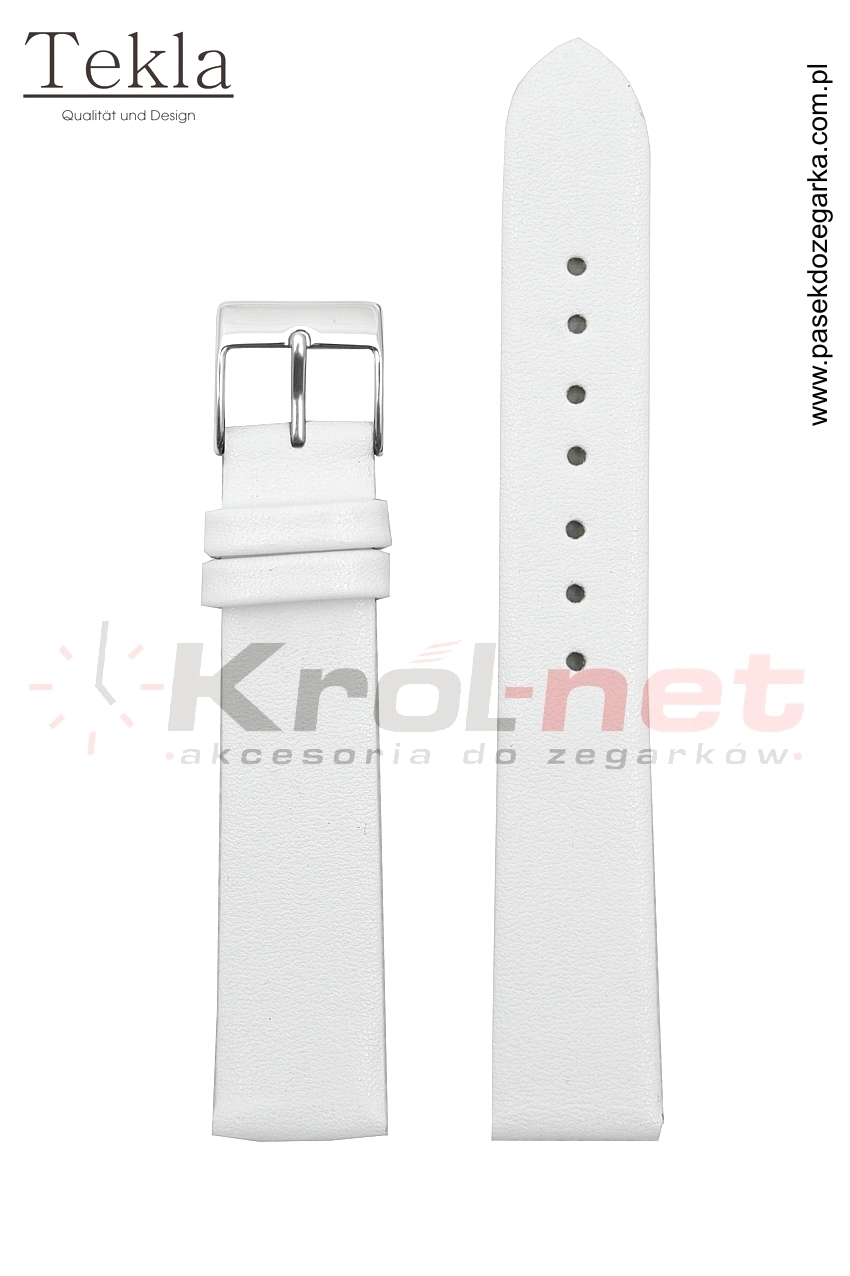 Pasek do zegarka TK126B/16 - gładki, biały