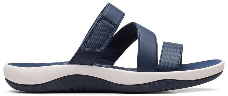 Klapki damskie Clarks Sunmaze Coast granatowe261603584
