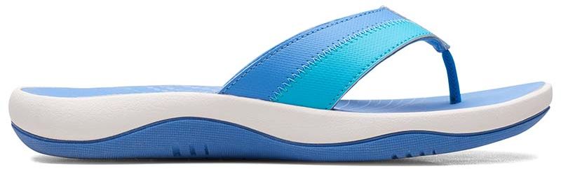 Klapki damskie Clarks Sunmaze Surf niebieskie261603394