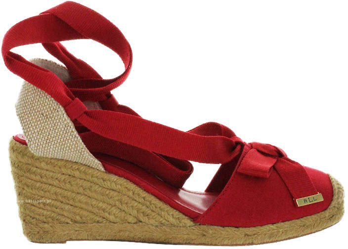 Sandały damskie LAUREN RALPH LAUREN Hollie Casual czerwone802729795005