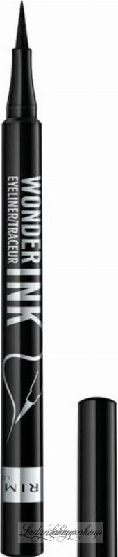 RIMMEL - WONDER INK - WATERPROOF EYELINER - Wodoodporny eyeliner w pisaku - 001 BLACK
