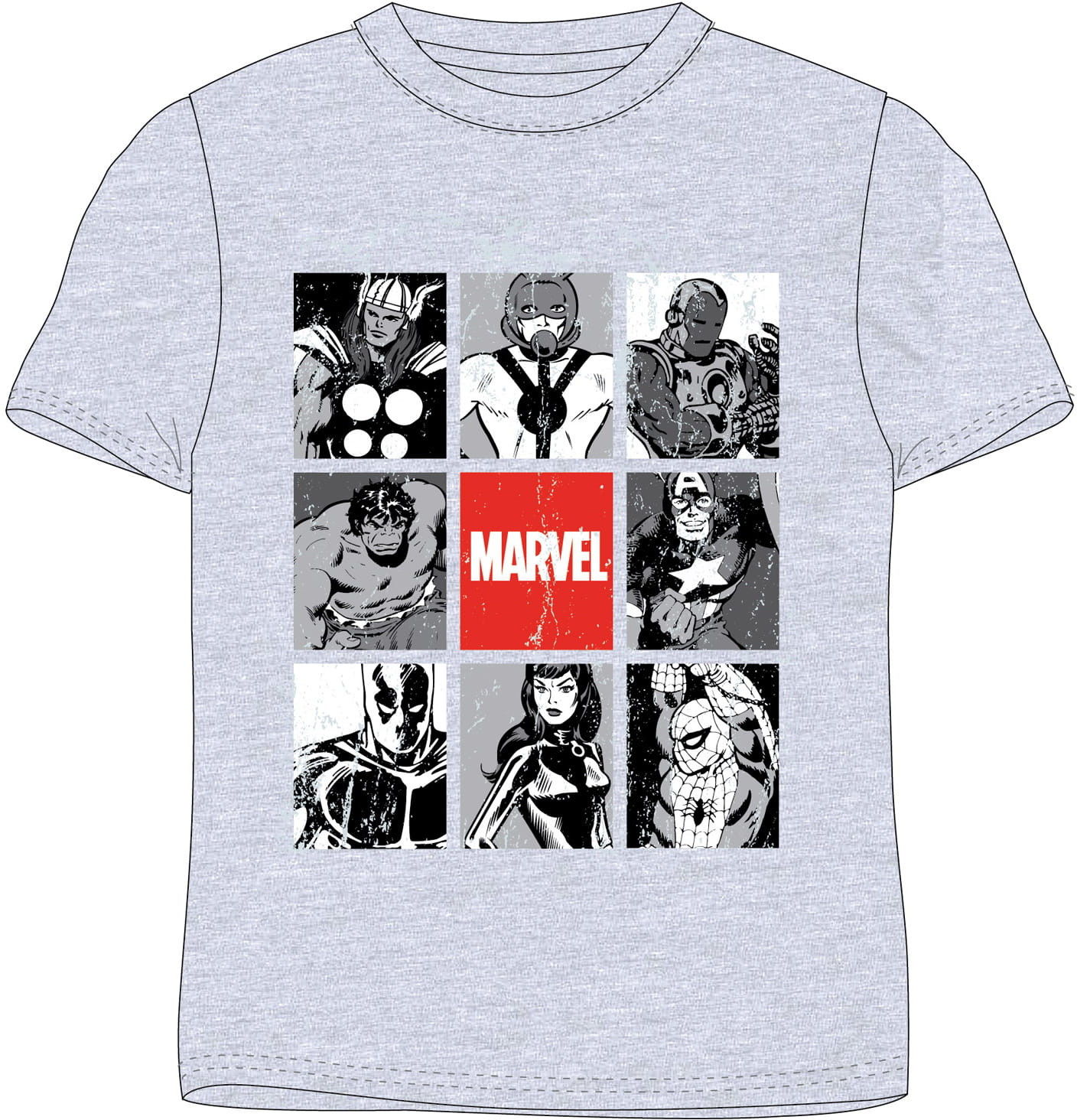 Bluzka chłopięca AVENGERS - Marvel, szara