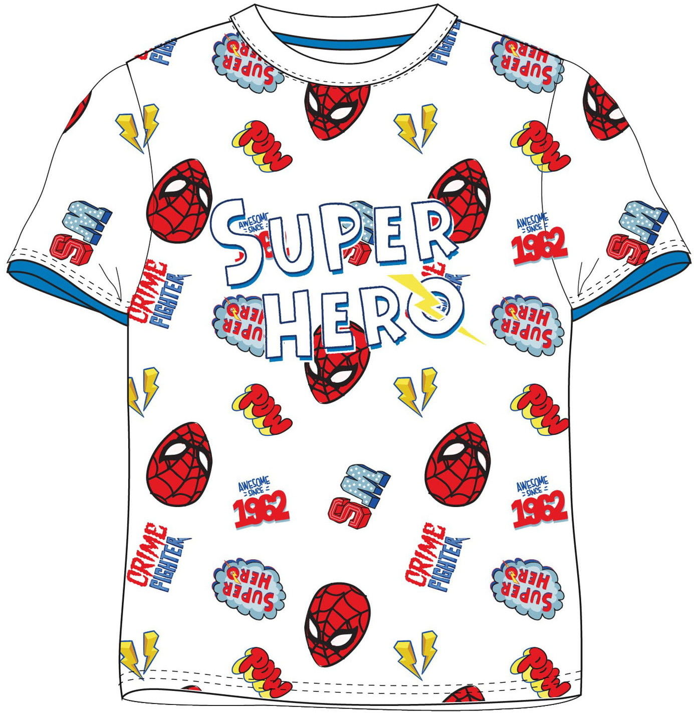 Bluzka chłopięca SPIDERMAN biała