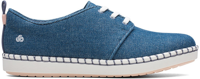 Półbuty damskie Clarks Step Glow Lace niebieskie261422184