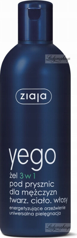 ZIAJA - YEGO - Żel pod prysznic dla mężczyzn 3w1 - 300 ml