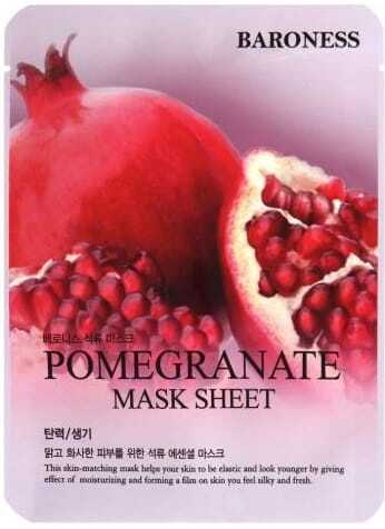 BARONESS Pomegranate Mask Sheet  Rozjaśniająca Maska z Granatem, 21g