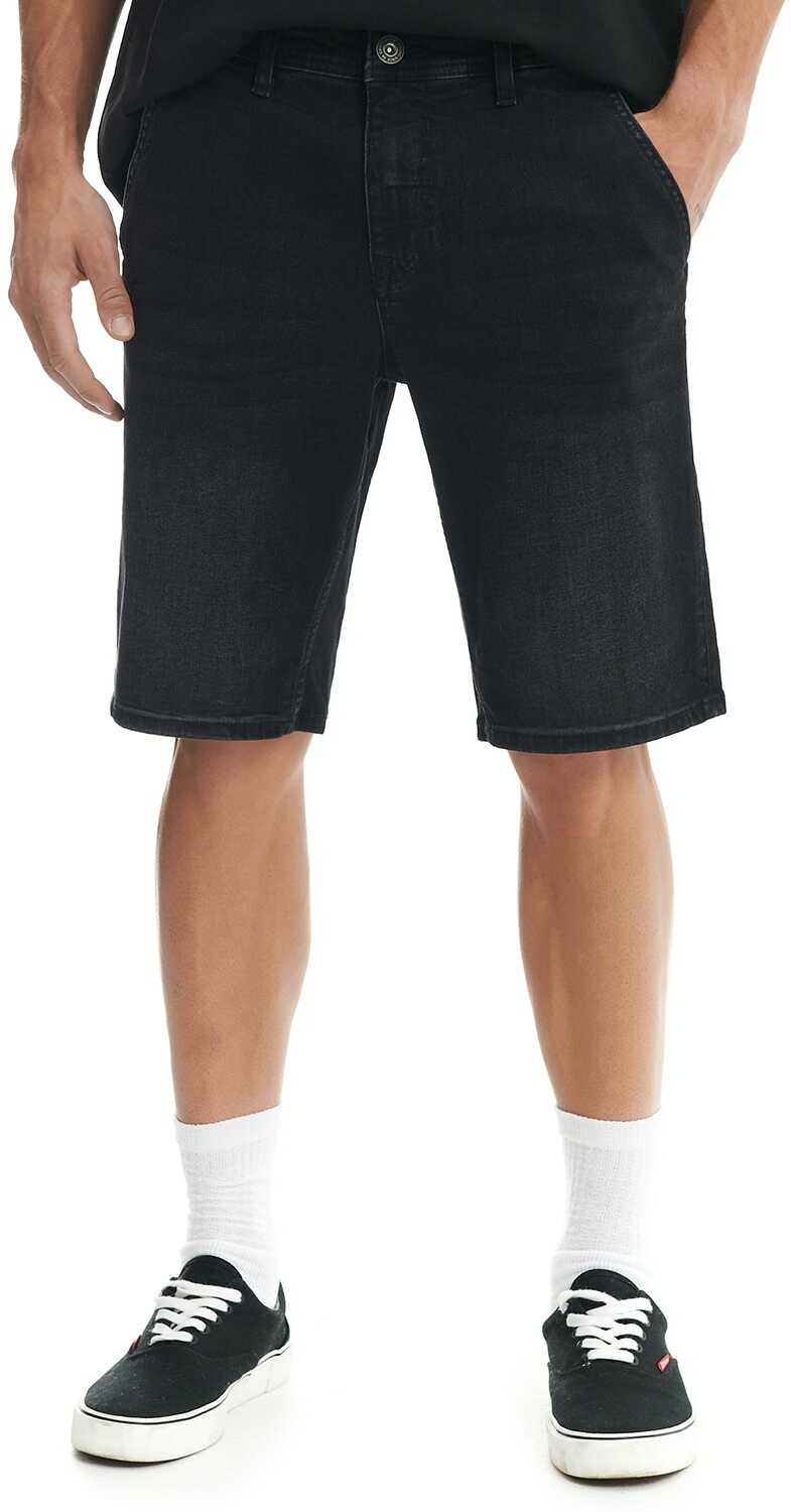 Cropp - Czarne szorty jeansowe chino comfort - Czarny
