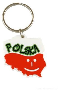 Brelok gumowy kontur polski - uśmiech