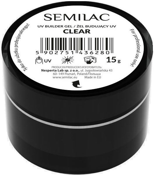 Semilac Żel Budujący Builder Gel CLEAR 15g