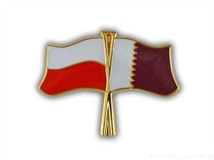 Flaga Polska - Katar