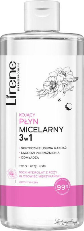 Lirene - Kojący płyn micelarny 3w1 - Róża - 400 ml