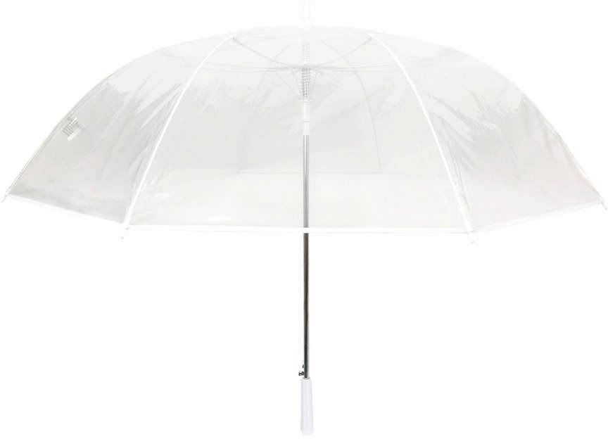 Smati - długi parasol golf - biała bordiura - przeźroczysty