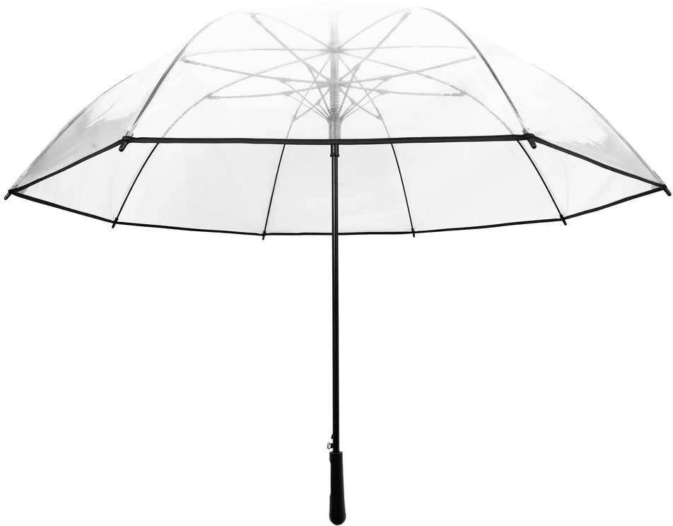Smati - długi parasol golf - czarna bordiura - przeźroczysty