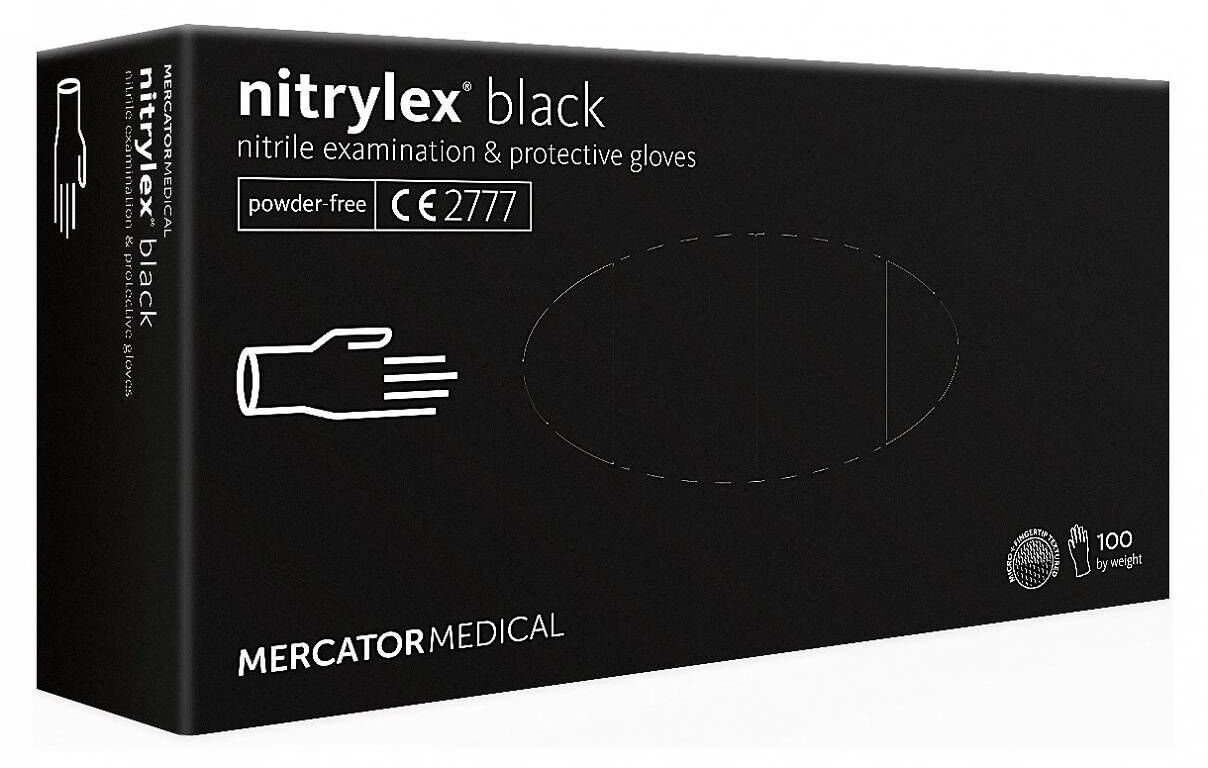 Rękawiczki rękawice nitrylowe Nitrylex Black 100szt