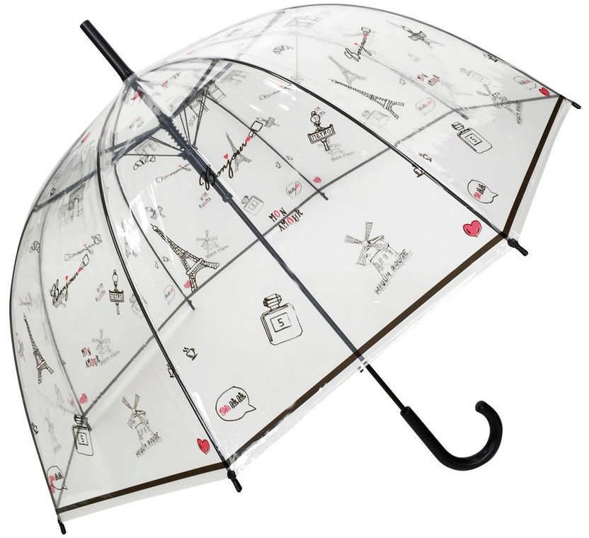 Smati - długi parasol - paris a la main - przeźroczysty w obrazki