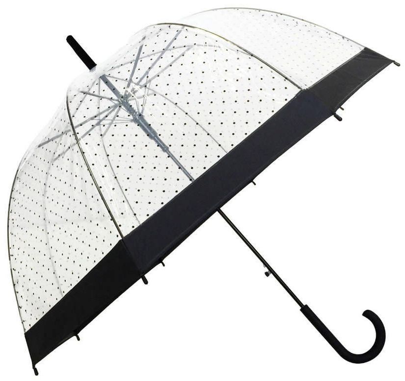 Smati - długi parasol - lady - przeźroczysty w kropki