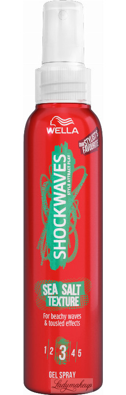 WELLA - SHOCKWAVES - 3 SEA SALT TEXTURE - GEL SPRAY - Żel do włosów w sprayu z solą morską - 150 ml