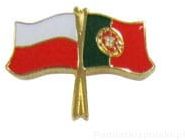 Flaga Polska - Portugalia, przypinka