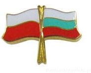 Flaga Polska - Bułgaria, przypinka