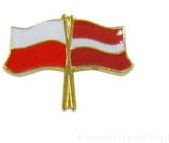 Flaga Polska - Łotwa, przypinka