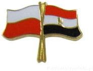 Flaga Polska - Egipt, przypinka