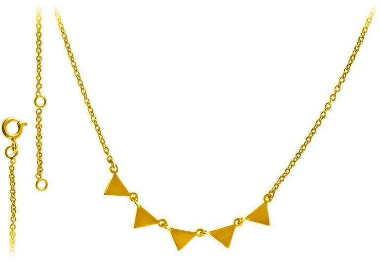 Pozłacany srebrny naszyjnik gwiazd celebrytka choker trójkąt triangle srebro 925 FN306