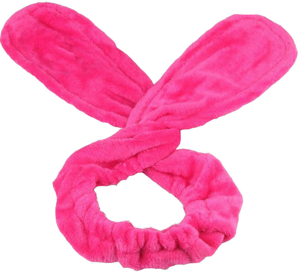 Opaska kosmetyczna do włosów bunny uszy królika różowa