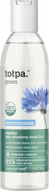 Tołpa - Green - Łagodny płyn micelarny / tonik 2 w 1 - 200 ml