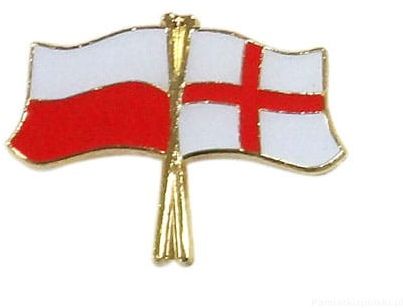Flaga Polska - Anglia, przypinka