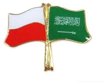 Flaga Polska - Arabia Saudyjska, przypinka
