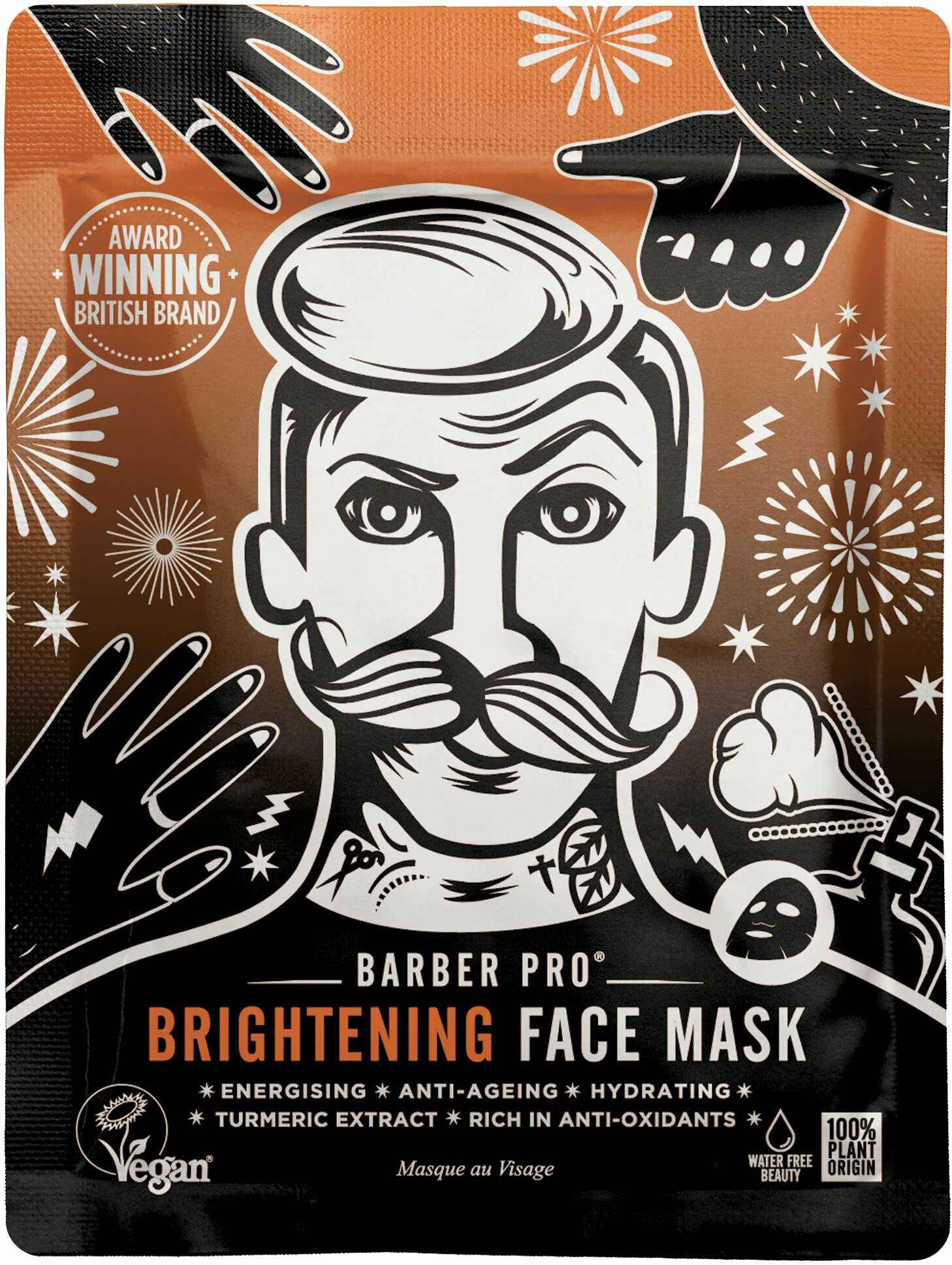 Barber Pro Brightening mask - rozświetlająco-energizująca maska z anty oksydantami