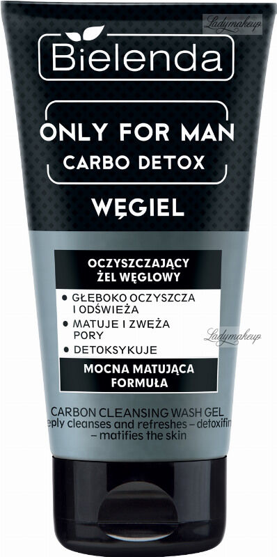 Bielenda - Only for Man - Carbo Detox - Węgiel - Oczyszczający żel do twarzy dla mężczyzn z węglem - 150 g