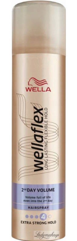 WELLA - Wellaflex- 4 Extra Strong Hold - 2nd Day Volume Hairspray - Bardzo mocno utrwalający lakier do włosów - 75 ml