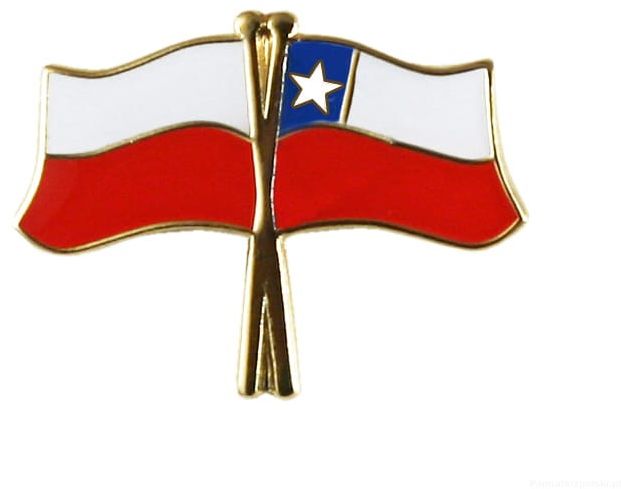 Flaga Polska-Chile - przypinka
