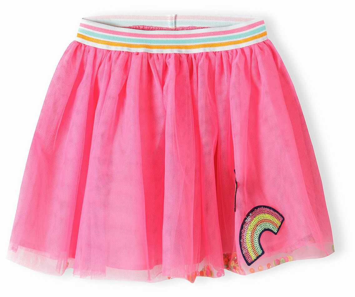 Różowa spódnica krótka dziewczęca z cekinami