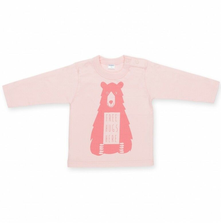 Bluzka niemowlęca bawełniana długi rękaw HAPPY KIDS 68-104 Pinokio, Kolor: Różowy, Rozmiar: 68