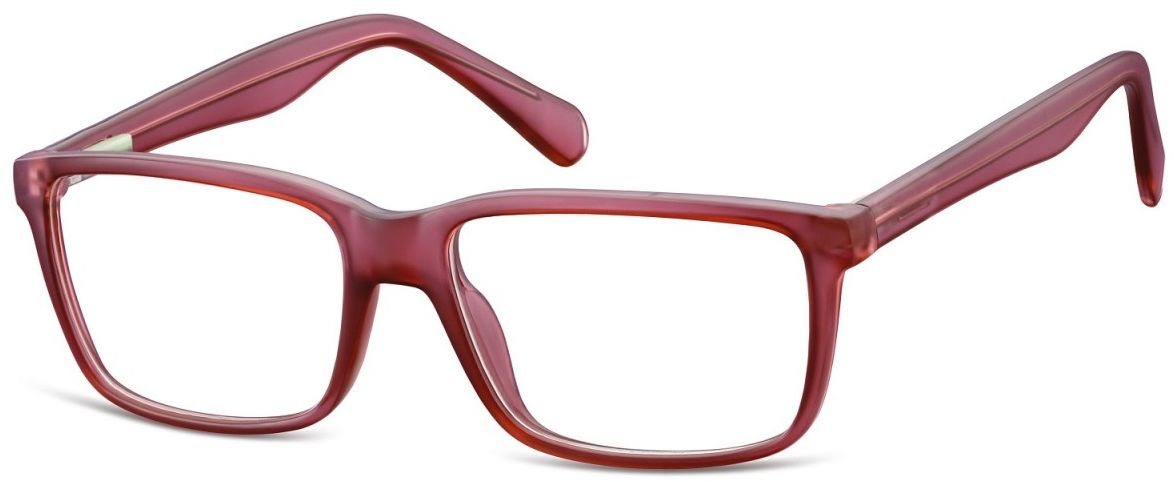 Sunoptic Okulary oprawki korekcyjne Nerdy zerówki Flex CP162F burgund