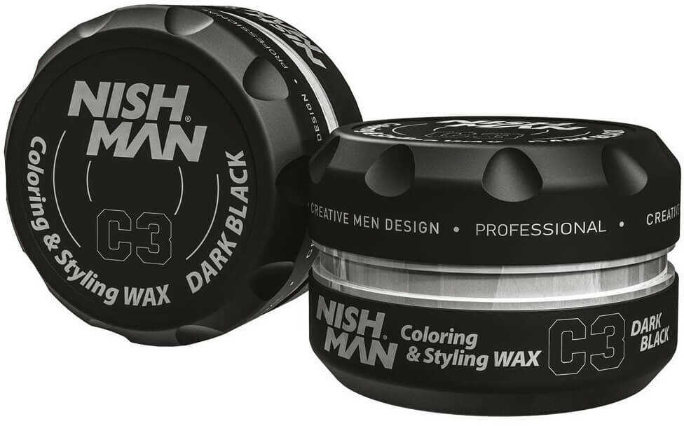 Nishman Coloring Wax Dark Black pomada koloryzująca włosy 100ml