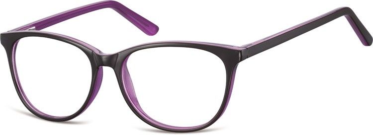 Sunoptic Oprawki okulary zerowki CP152E czarno-fioletowe