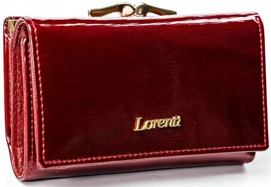 Portfel damski czerwony Lorenti 55020-SH NAPIS RED