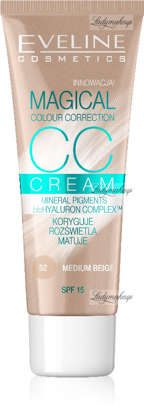 Eveline Cosmetics - MAGICAL CC CREAM - Krem koloryzujący CC - 52 - MEDIUM BEIGE