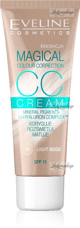 Eveline Cosmetics - MAGICAL CC CREAM - Krem koloryzujący CC - 50 - LIGHT BEIGE