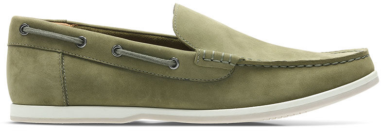 Mokasyny męskie Clarks Morven Sun Olive Nubuck zielone261390357