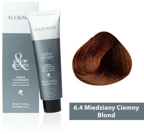 Farba do włosów Allwaves cream color 6.4 miedziany ciemny blond 100 ml