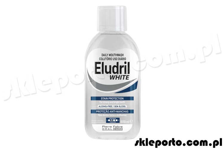 Eludril White 500 ml płyn do płukania jamy ustnej - do codziennego stosowania przeciw przebarwieniom