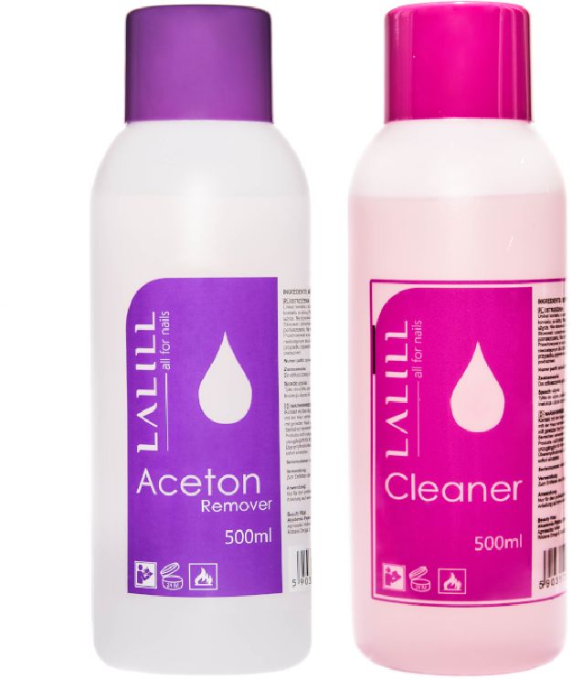LALILL zestaw 2x 500ml CLEANER + ACETON remover