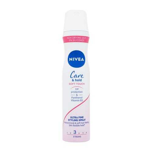 Nivea Care & Hold Soft Touch Ultra Fine Styling Spray lakier do włosów 250 ml dla kobiet