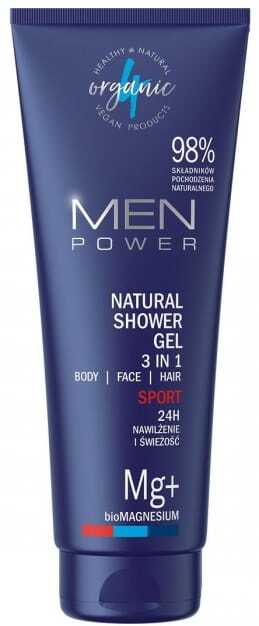Naturalny żel pod prysznic 3 w 1 MEN POWER Sport, 4organic